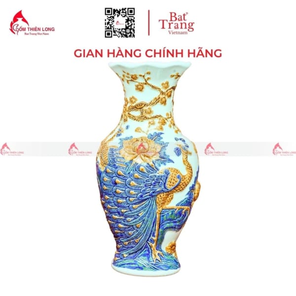 Bình Hoa Bàn Thờ Bát Tràng Cao Cấp