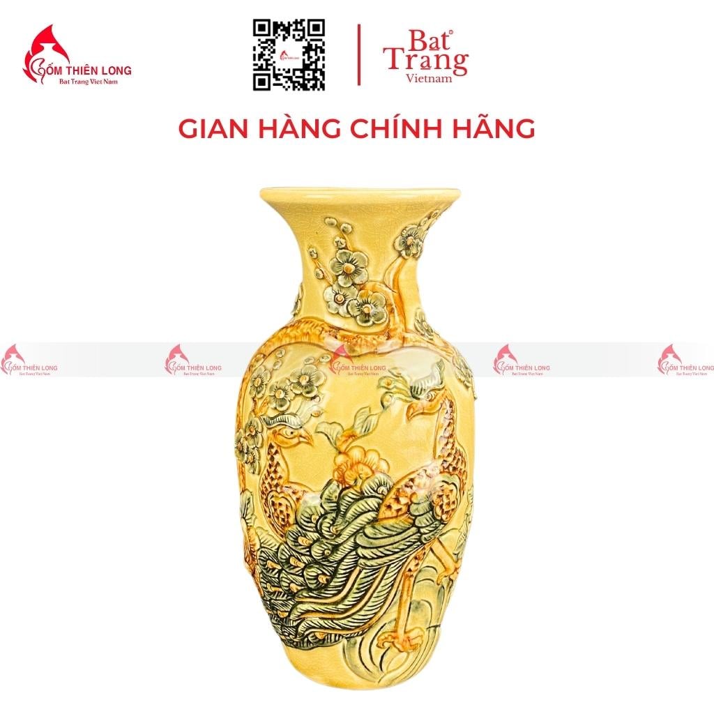 Bình Hoa Bàn Thờ Bát Tràng Cao Cấp