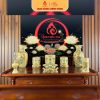 Bộ đồ thờ men rạn vàng hoàng lưu ly gốm sứ Bát Tràng chính hãng gốm Thiên Long 236985